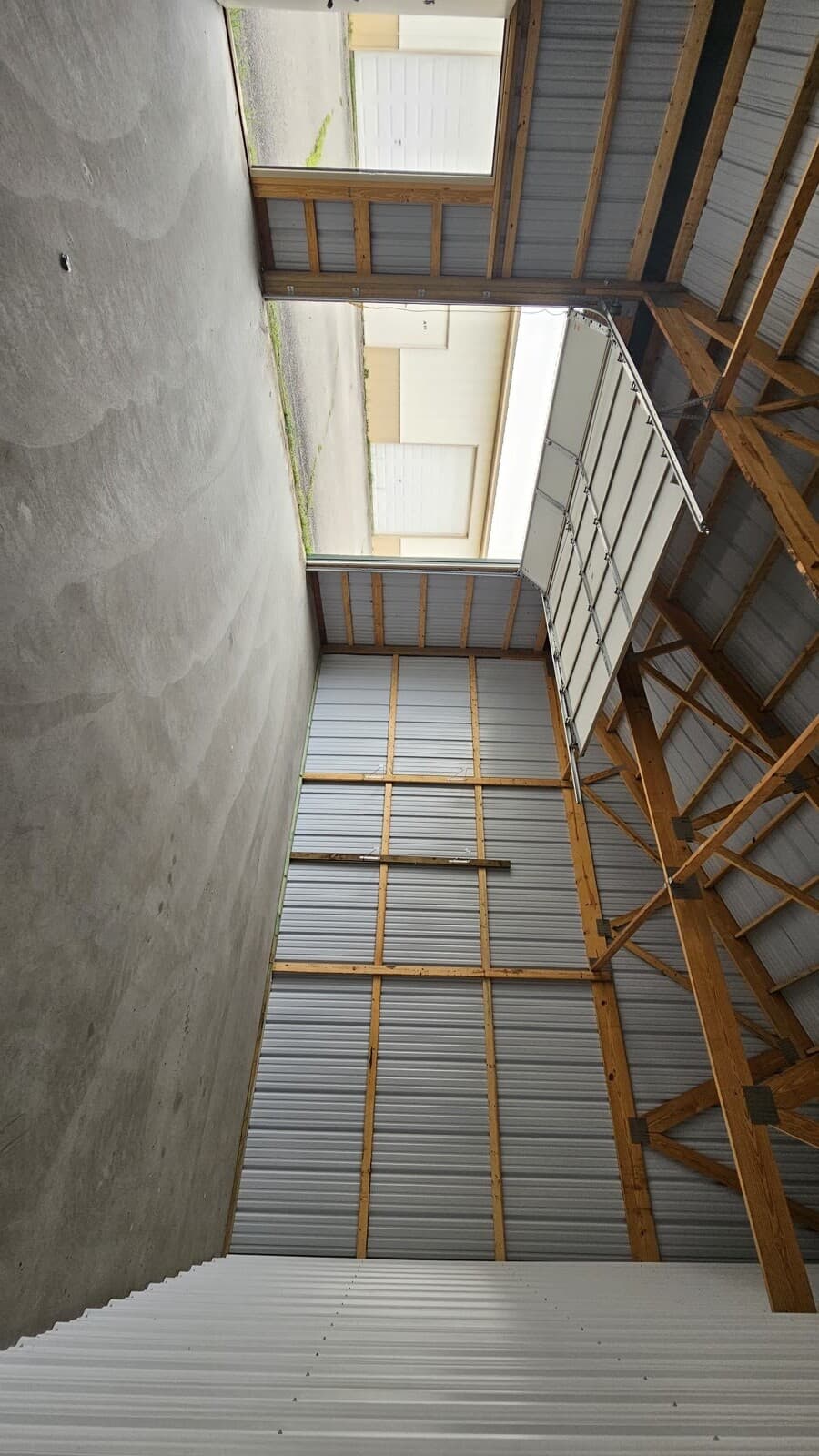 Storage unit interior showing width and depth — 24x24 drive-in unit