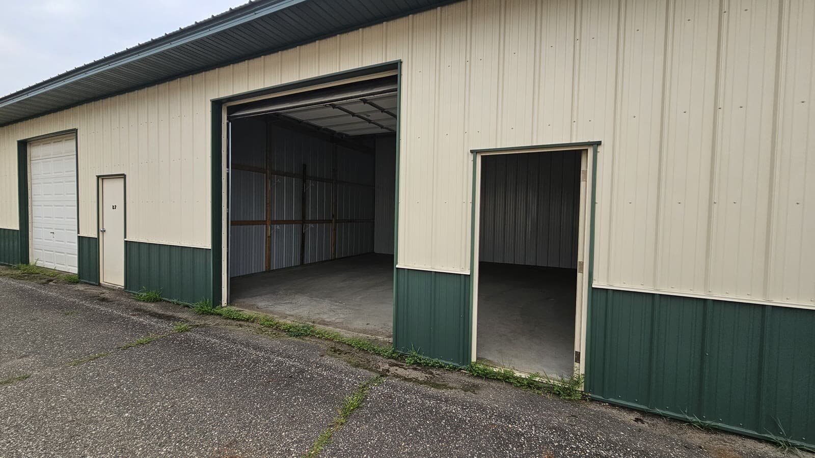 Long Lake Toy Sheds exterior β multiple units with open doors
